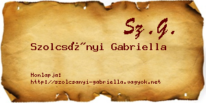 Szolcsányi Gabriella névjegykártya