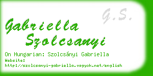 gabriella szolcsanyi business card